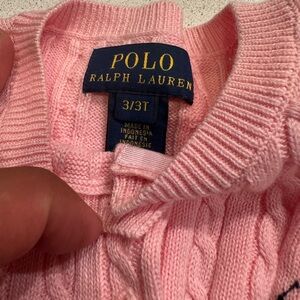 Polo sweater pink 3t new